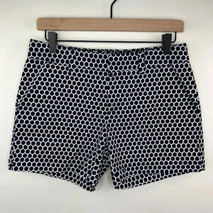 Tommy Hilfiger Navy Blue & White Chino Shorts - Geometric Hexagon Honeycomb - 2